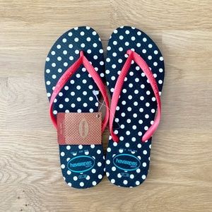 Havaianas Slim Fresh Polka Dot Flip Flops 37/38